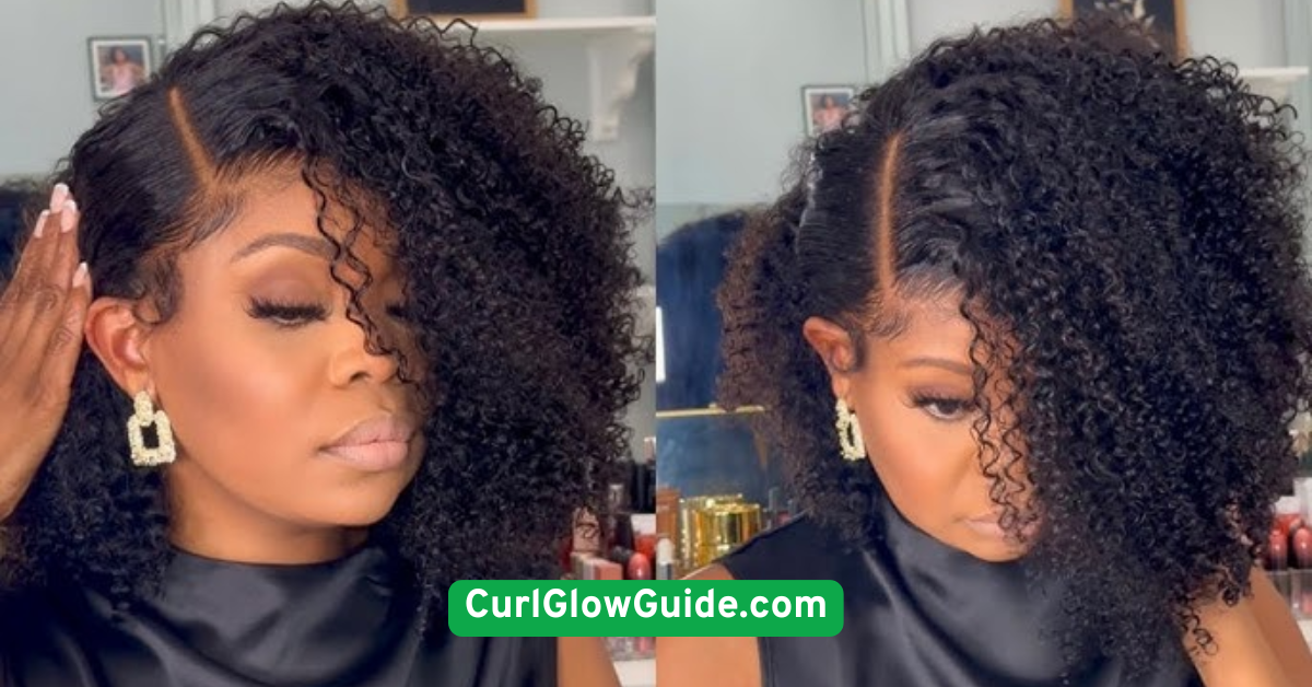 Side-Parted Curly Fro