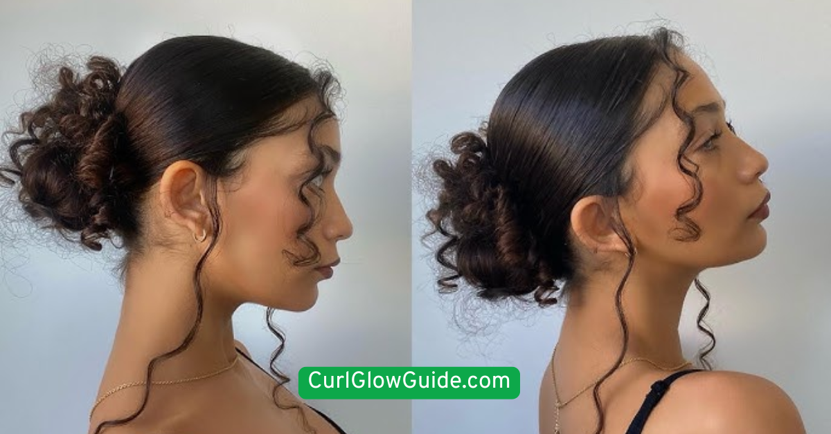  Messy Bun with Defined Curls