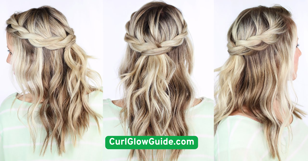  Braided Crown with Loose Curls