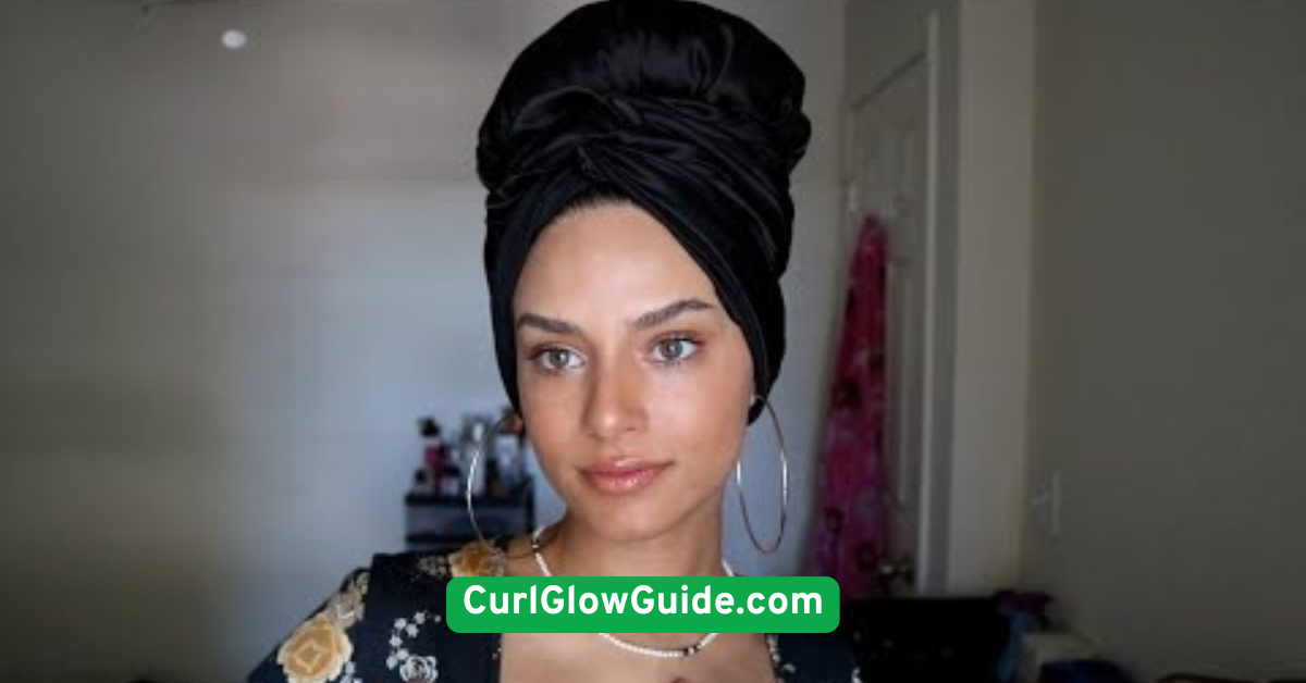 Scarf-Wrapped Puff Style