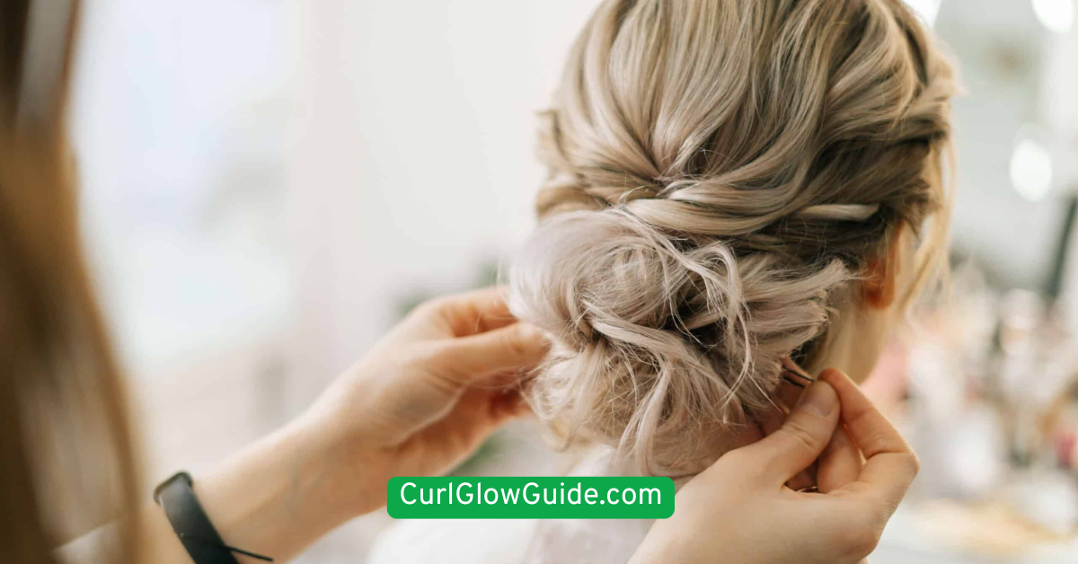 Quick Top Knot for Curly Hair