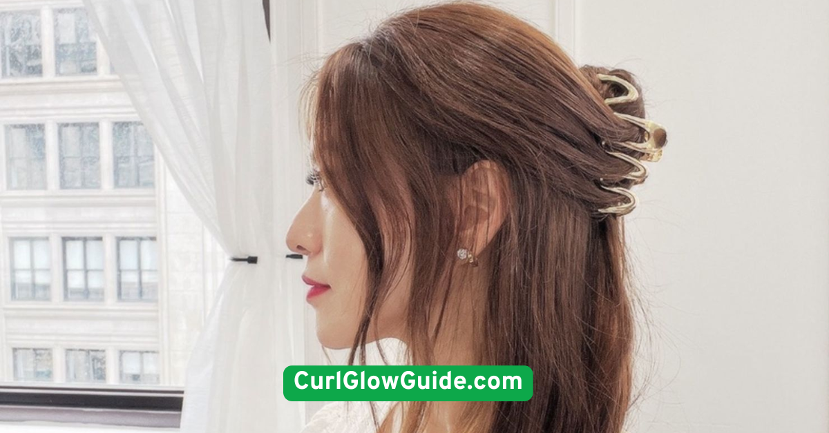 Half-Up Curly Clip Claw Style