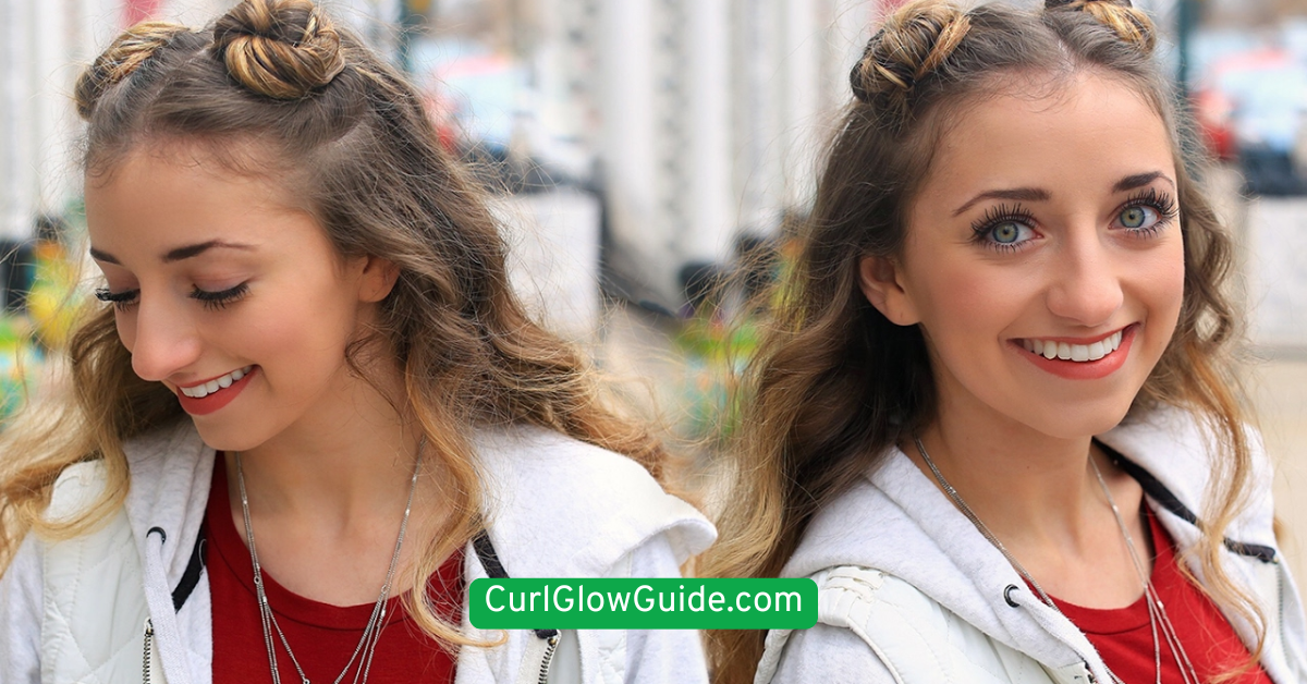 Half-Up Bun with Curls