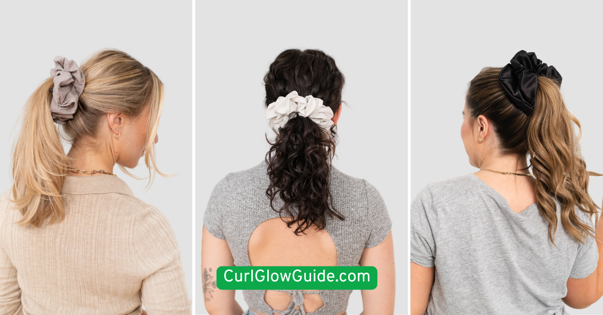 Pineapple Updo with Satin Scrunchie