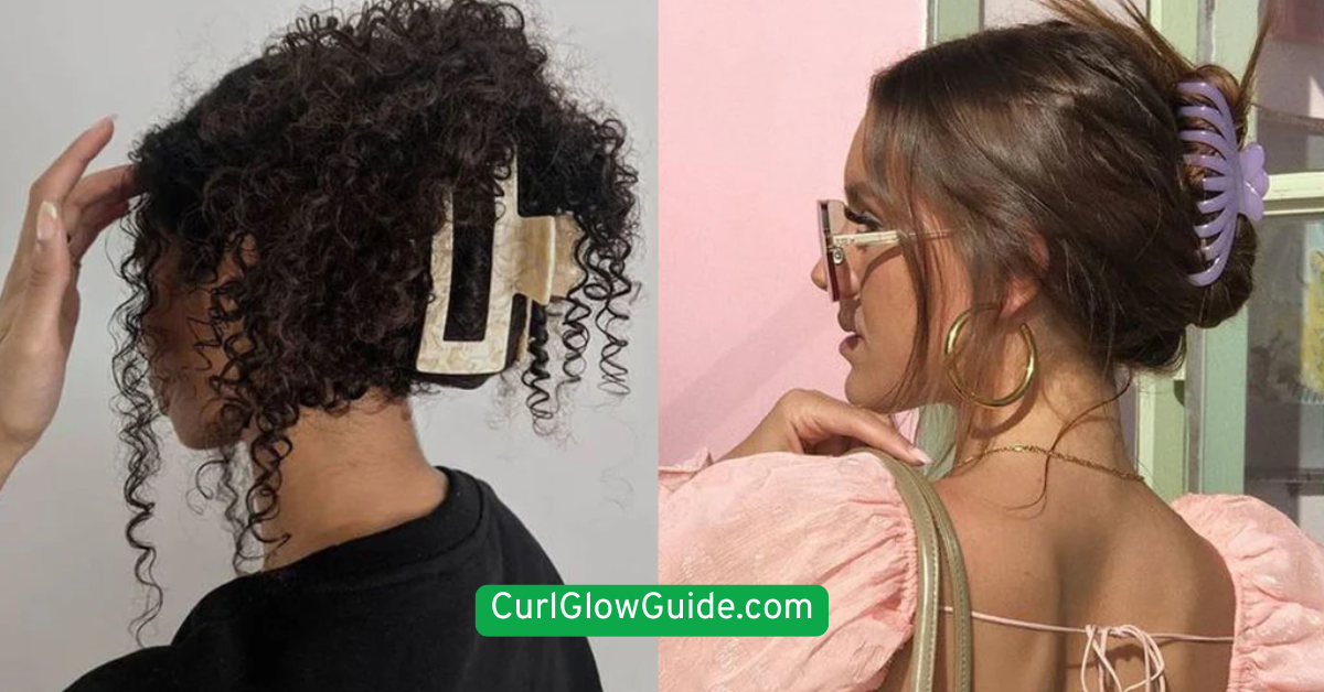 Claw Clip Curls Updo