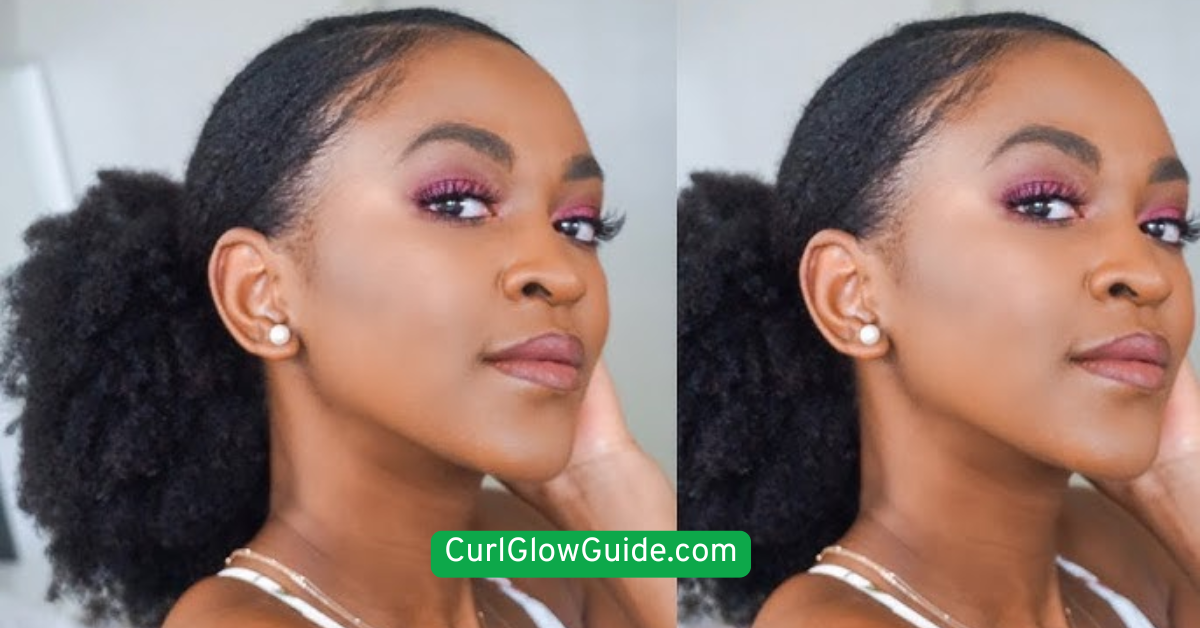  Low Puff with Center Part