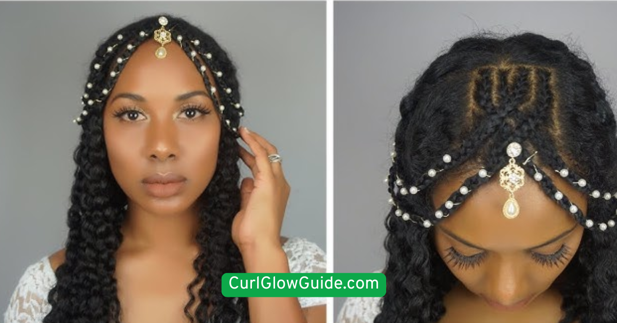  Braided Headband on Natural Curls