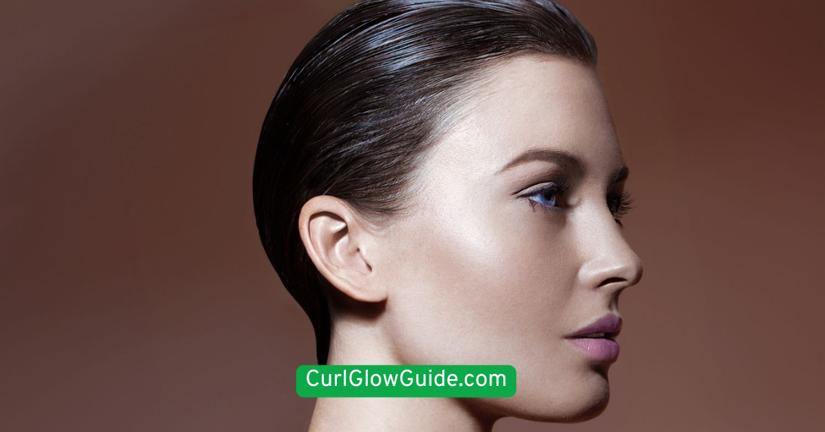  Slicked Back Curls with Shine Gel