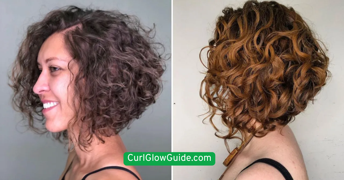  Curly Bob with Side Part