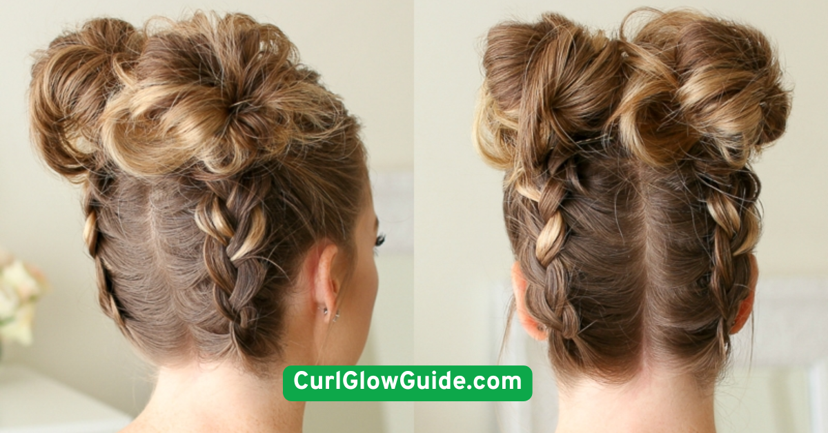  Double Dutch Braids into Bun