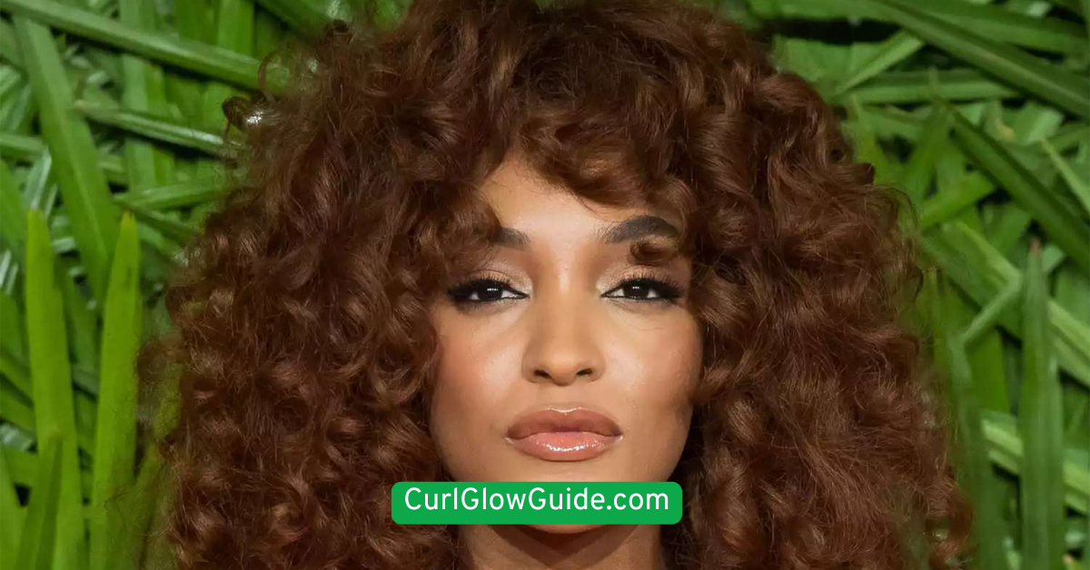 Curly Bangs with Defined Ringlets