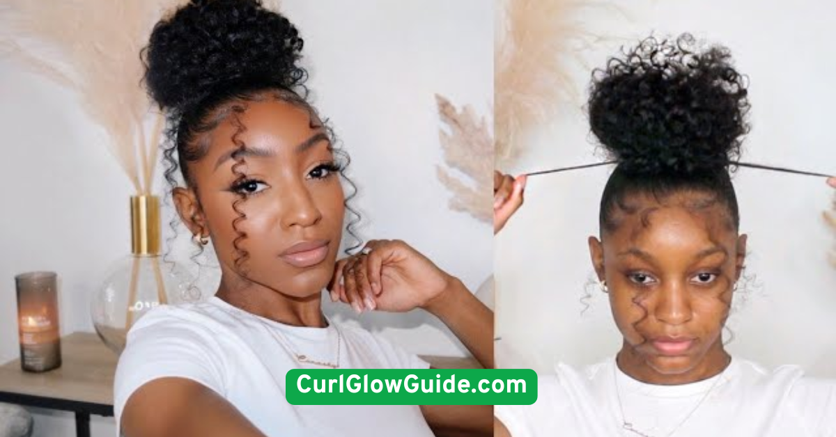 Loose Curly Bun with Tendrils