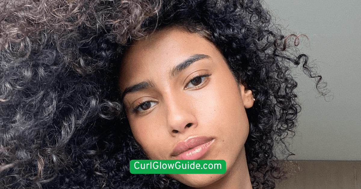  Side Part Curly Fro with Picked Roots