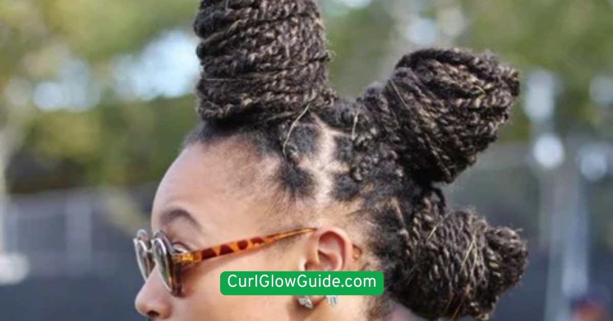  Space Buns for Curly Hair