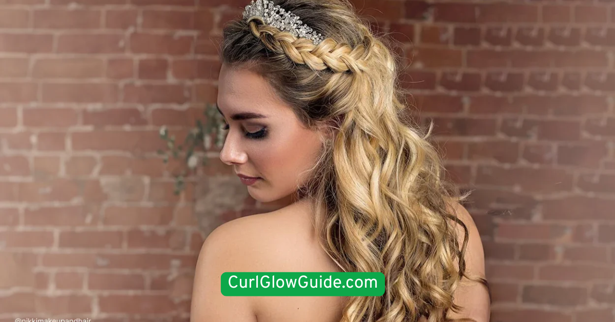Half-Up Defined Curls with Headband
