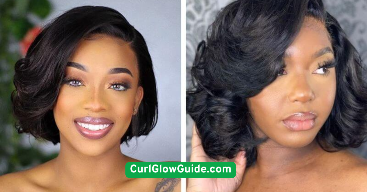 Side-Parted Curly Bob
