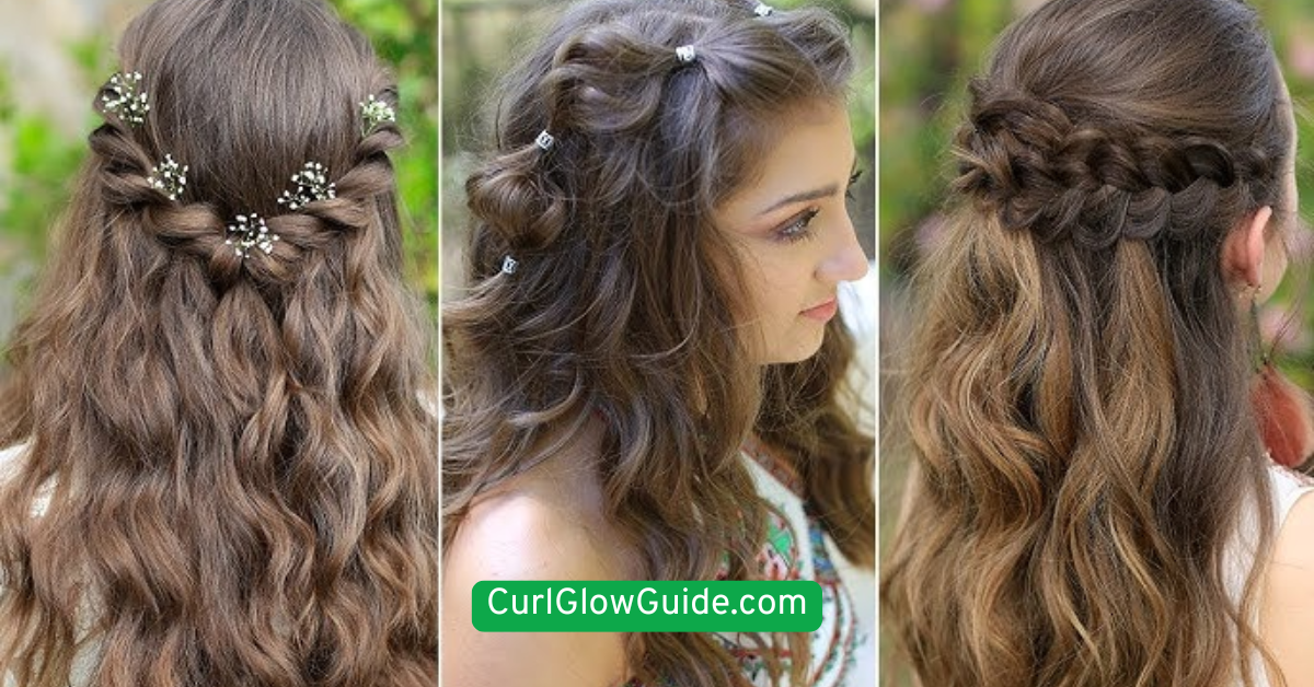  Braided Crown with Loose Ringlets