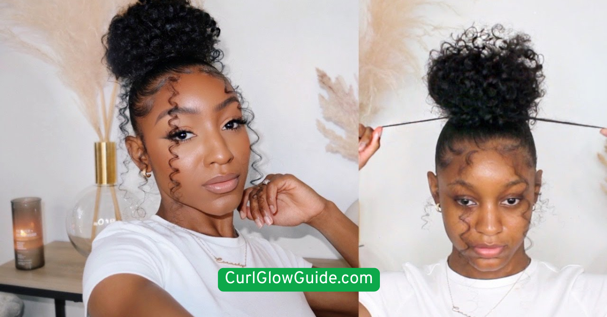  Curly Top Knot Bun
