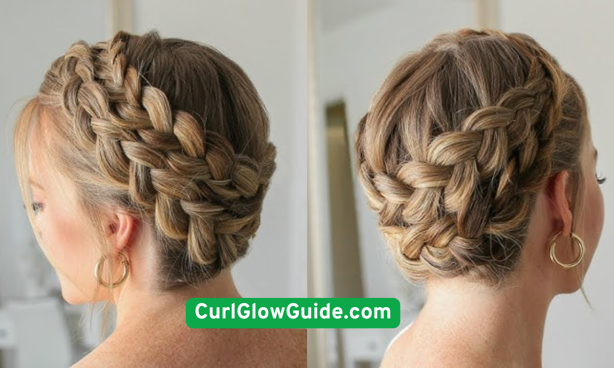 Braided Crown for Curly Hair