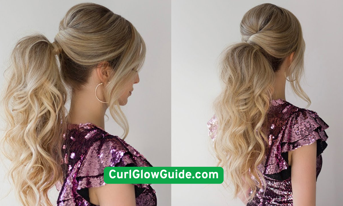 Curly High Pony with Volume