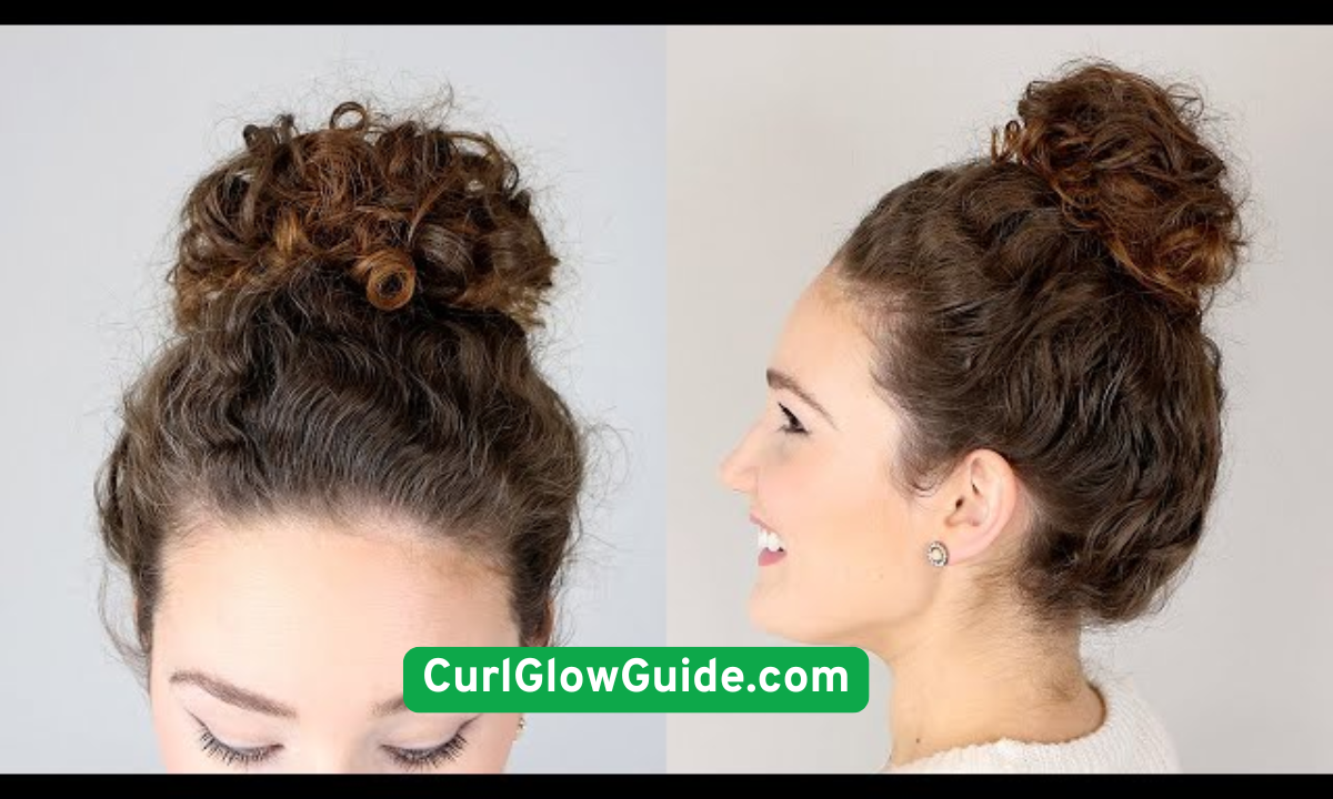 Messy Curly Top Knot