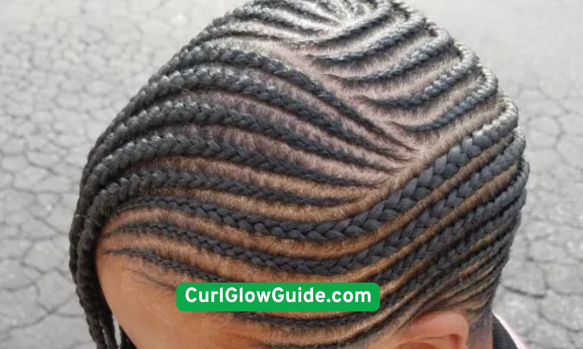Side Braid with Natural Curls