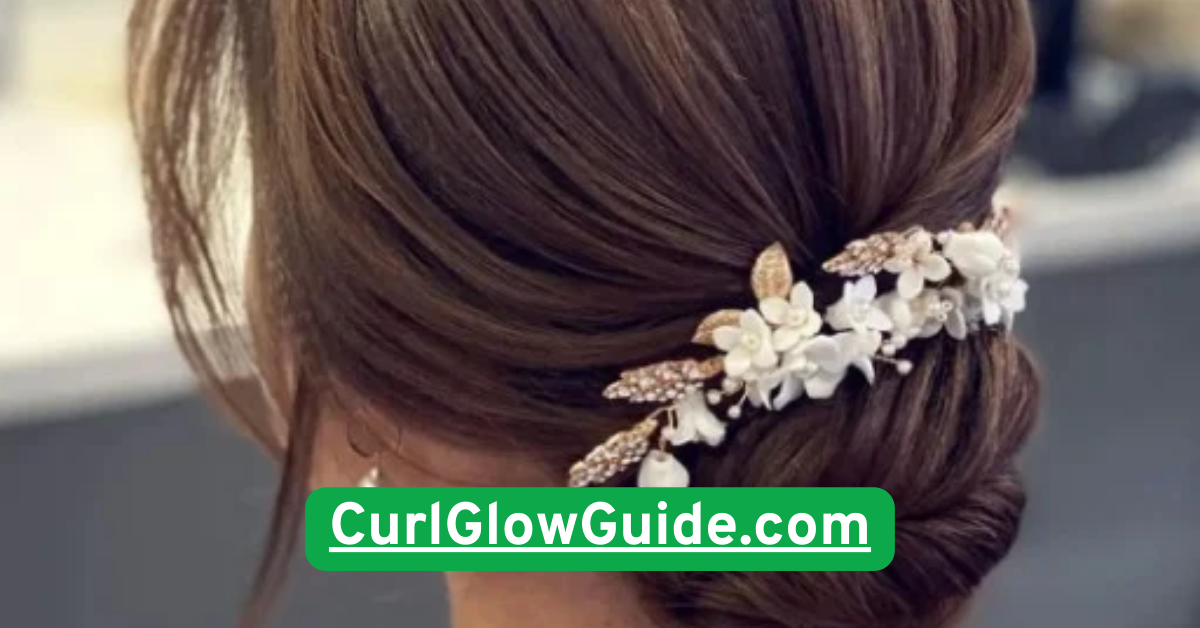Sleek Low Bun with Curly Texture