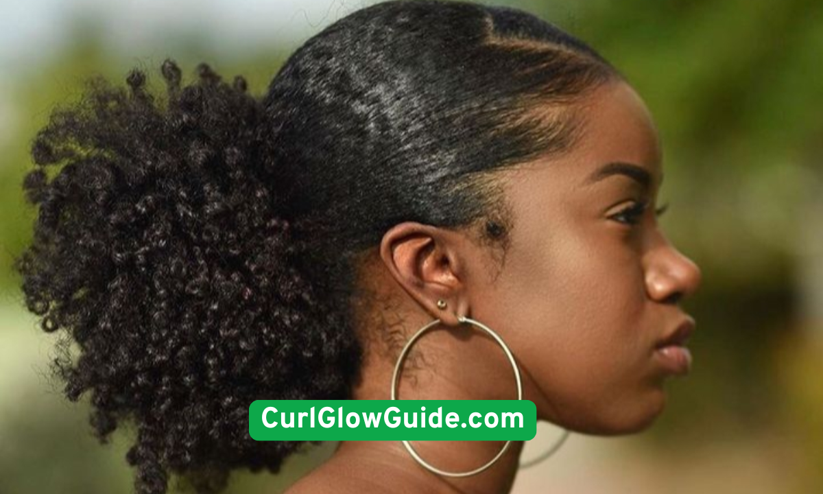 Slicked-Back Curly Puff