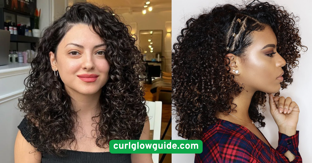 Side Part with Defined Curls